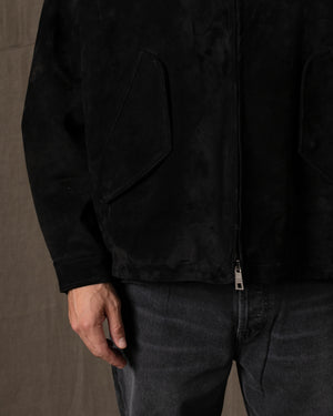 Padded Leather Jacket Nero GU26F26001BCSD