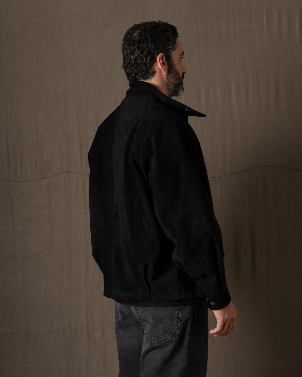 Padded Leather Jacket Nero GU26F26001BCSD