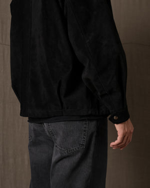 Padded Leather Jacket Nero GU26F26001BCSD