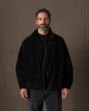 Padded Leather Jacket Nero GU26F26001BCSD