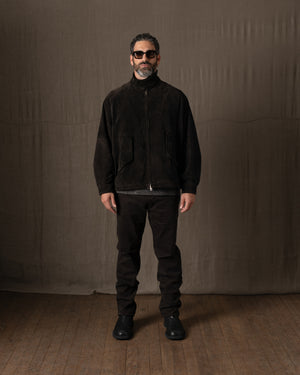 Padded Leather Jacket Moka GU26F26001BCSD