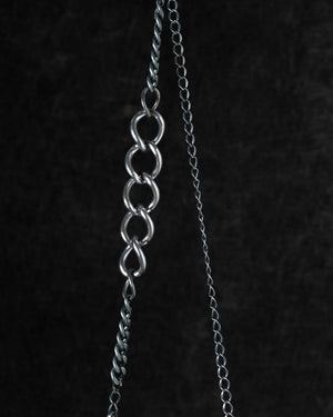 Love Gala Handbag with Swarovski Crystals w/ Chain in Black / Grey