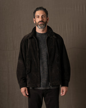 Padded Leather Jacket Moka GU26F26001BCSD