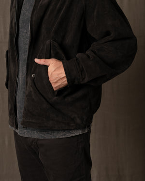 Padded Leather Jacket Moka GU26F26001BCSD