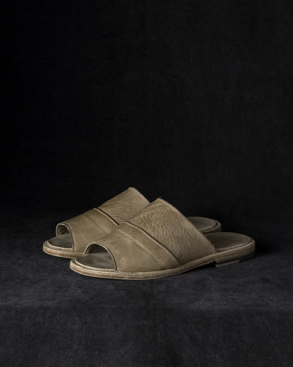 Mens Leather Sandals Dusty Sage