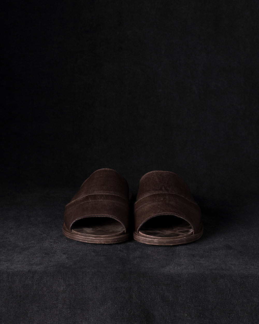 Mens Leather Sandals Dark Brown