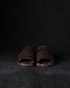 Mens Leather Sandals Dark Brown