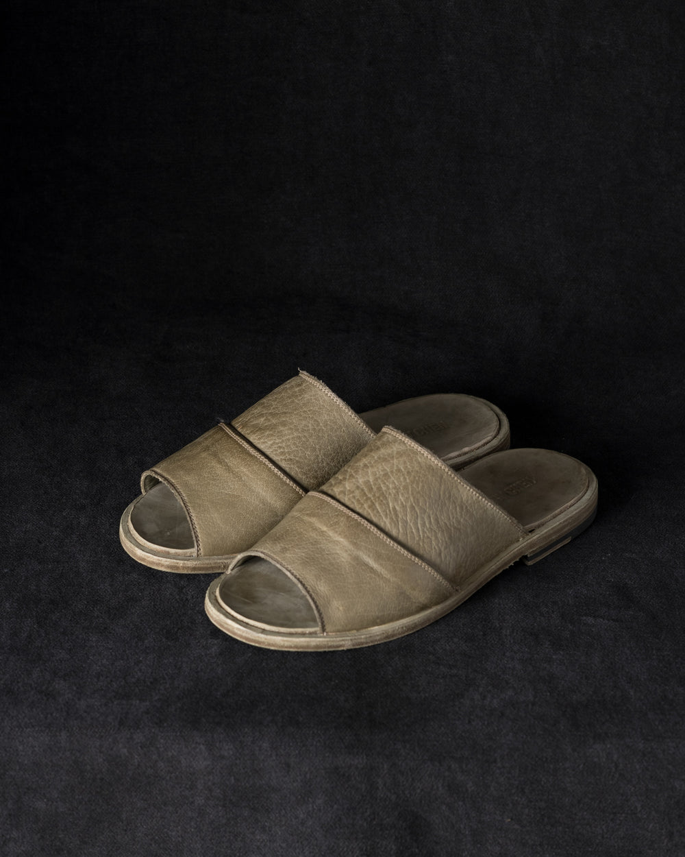 Mens Leather Sandals Dusty Sage