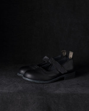 Womens Leather Mary Jane Black Olive