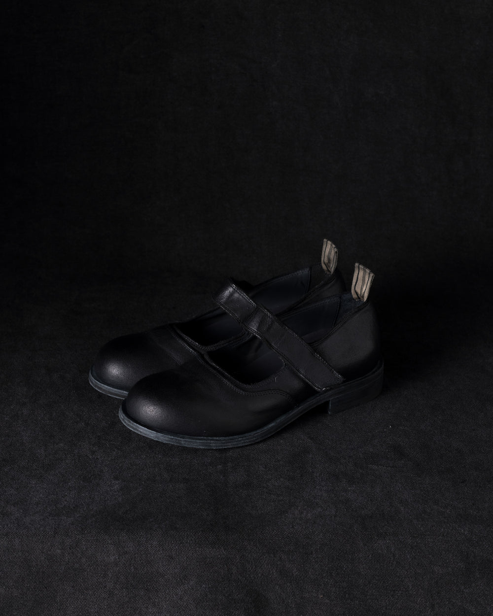 Womens Leather Mary Jane Black Olive