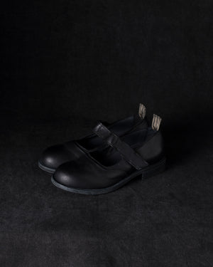 Womens Leather Mary Jane Black Olive
