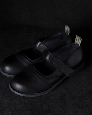 Womens Leather Mary Jane Black Olive