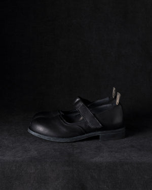 Womens Leather Mary Jane Black Olive