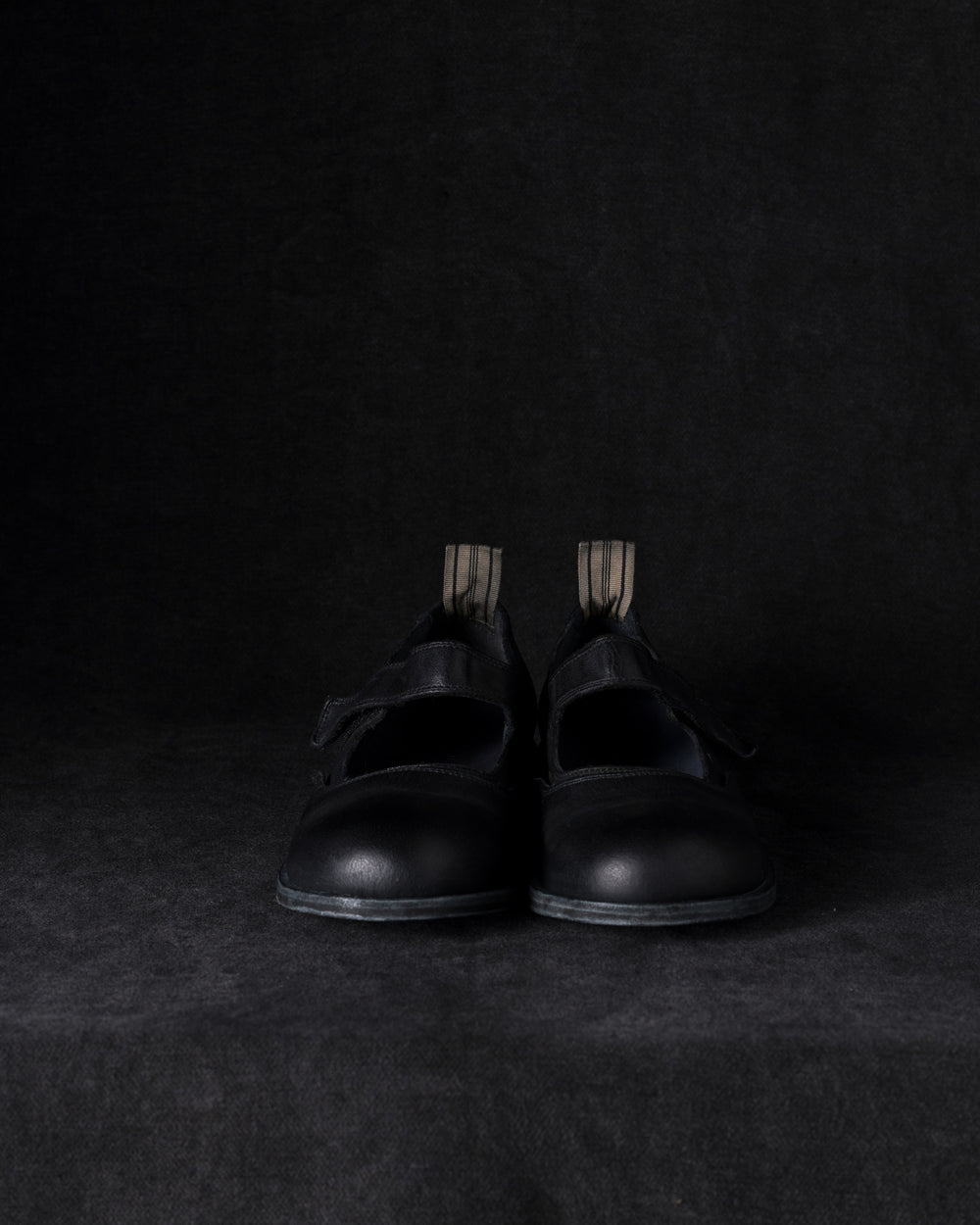 Womens Leather Mary Jane Black Olive