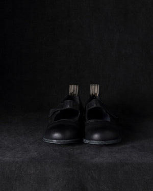 Womens Leather Mary Jane Black Olive