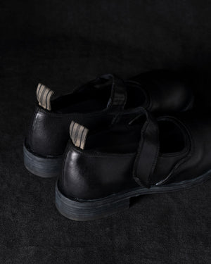 Womens Leather Mary Jane Black Olive
