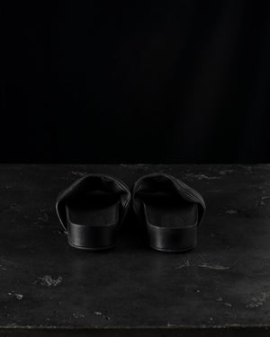 Men Leather S Slide Black
