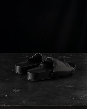 Men Leather S Slide Black