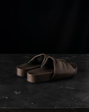 Men Leather S Slide Brown