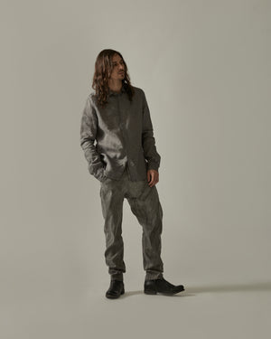 Back Yoke Slim Shirt Grey