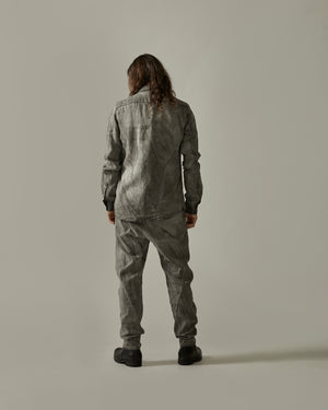 Back Yoke Slim Shirt Hand Dyed Grey