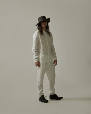 Back Yoke Slim Shirt White