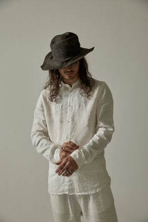 Back Yoke Slim Shirt White