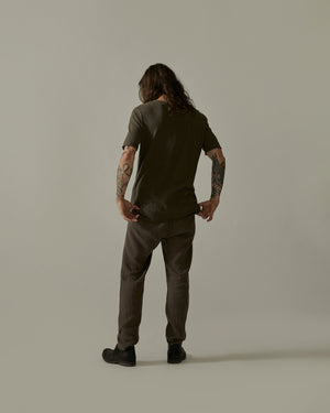 Central Back Seam T Shirt SS Brown
