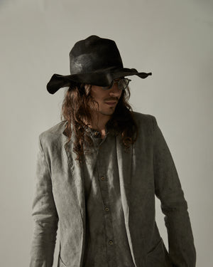 Half Lined Blazer Hand Dyed Grey