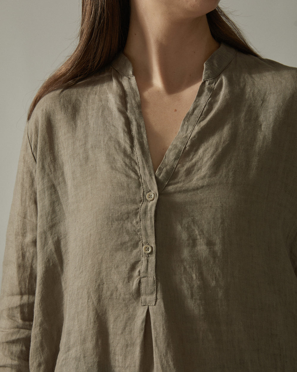 Kaftan Shirt Taupe Grey