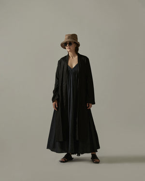 Kimono Coat Linen Black