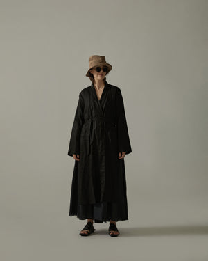 Kimono Coat Linen Black