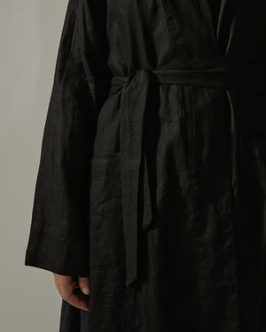 Kimono Coat Linen Black