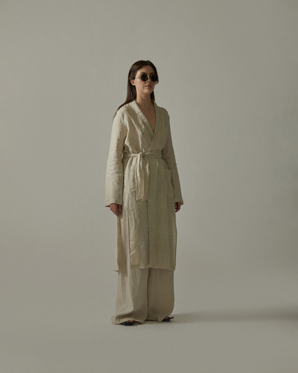 Pleated Linen Pants Natural