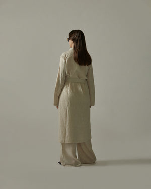 Pleated Linen Pants Natural