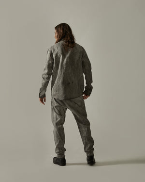 Asymmetric Back Seam Worker Pants Hand Dyed Grey