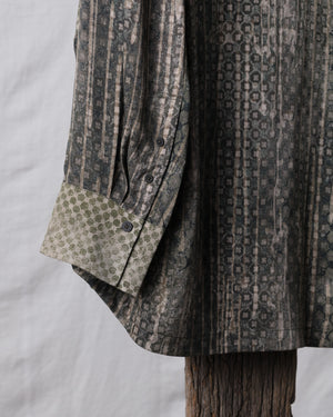 Digital Print Silk Twill Drape Shirt