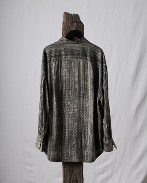 Digital Print Silk Twill Drape Shirt