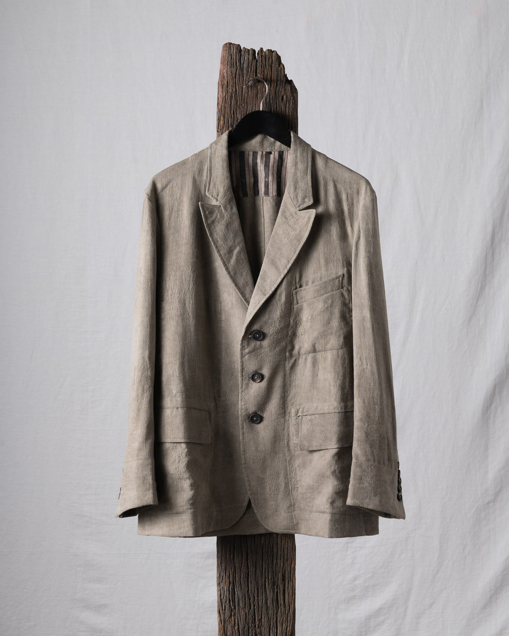 Double-Dyed Jacquard Three Button Blazer