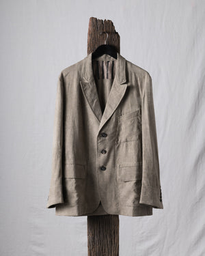 Double-Dyed Jacquard Three Button Blazer