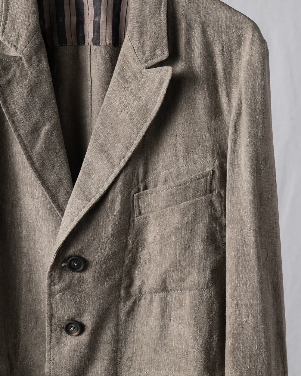 Double-Dyed Jacquard Three Button Blazer