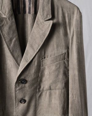 Double-Dyed Jacquard Three Button Blazer