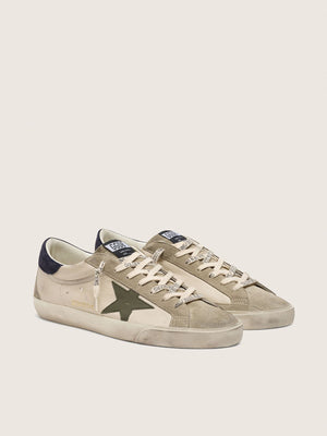 Men’s Super Star Nappa Upper w/ Olive Green Leather Star and Blue Heel Tab