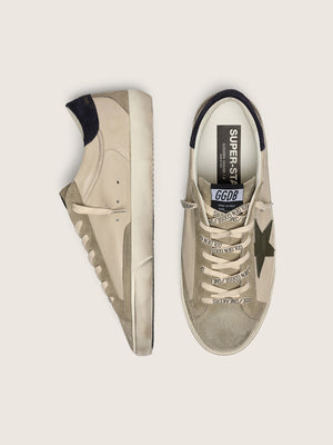 Men’s Super Star Nappa Upper w/ Olive Green Leather Star and Blue Heel Tab