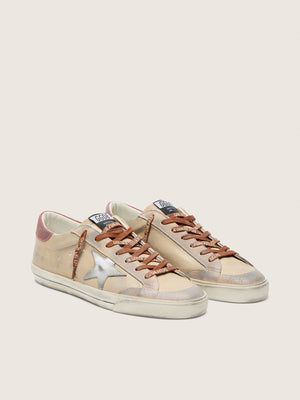 Men's Super Star Leather Upper and Tongue Suede Penstar Laminated Star