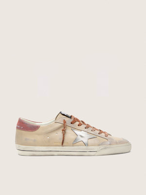 Men's Super Star Leather Upper and Tongue Suede Penstar Laminated Star