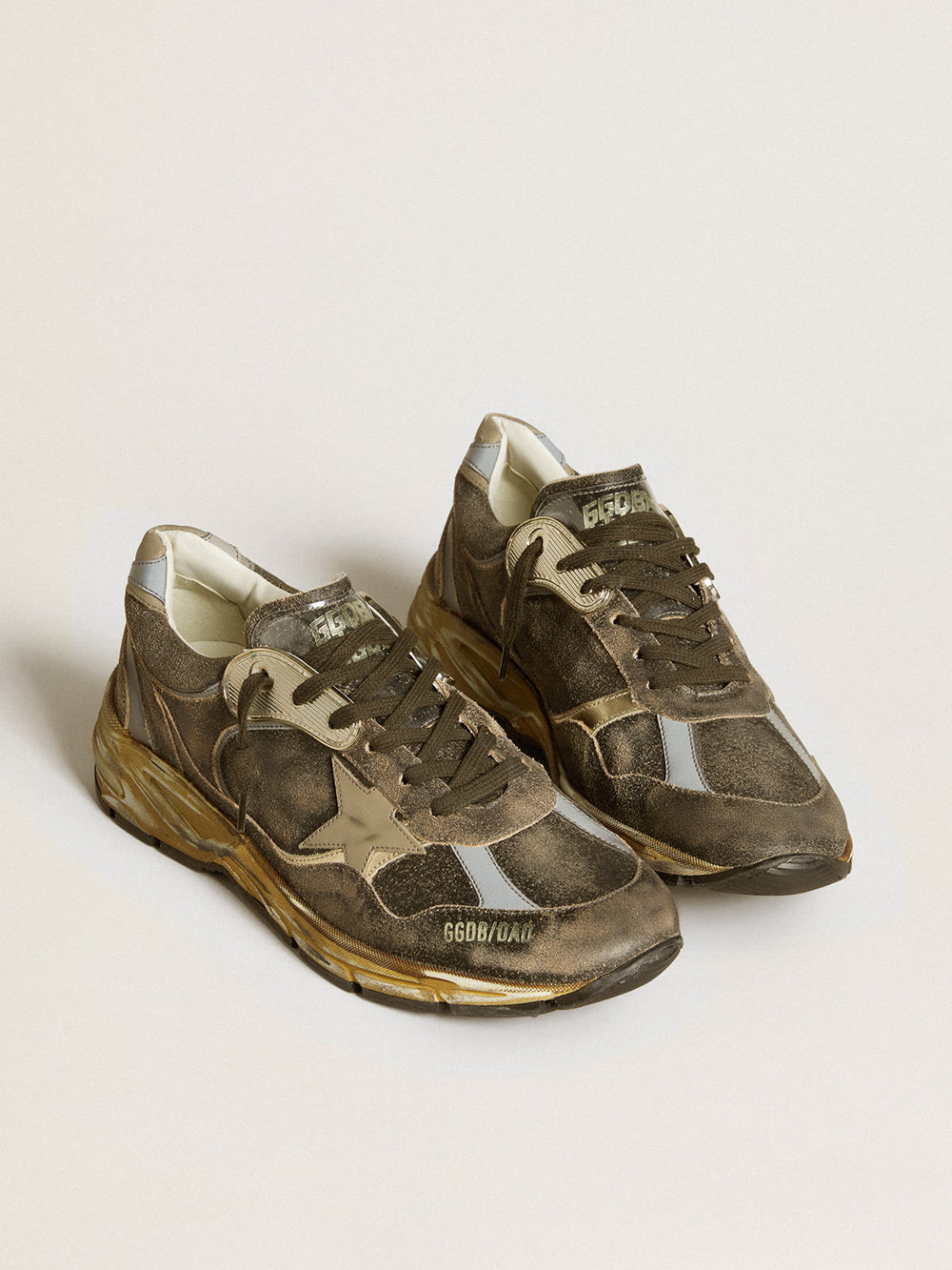 Dad Star in Suede and Nylon w/ Khaki Leather Star