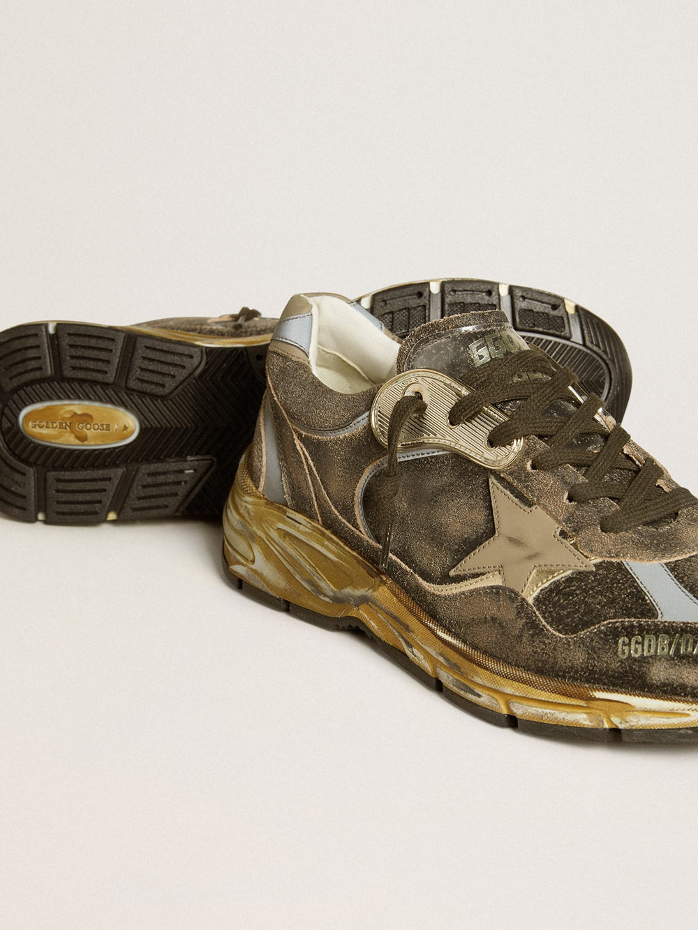 Dad Star in Suede and Nylon w/ Khaki Leather Star