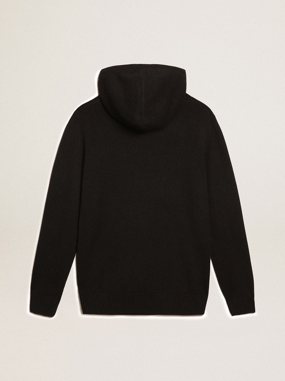 Men's Knit Hoodie Cashmere Wool Black