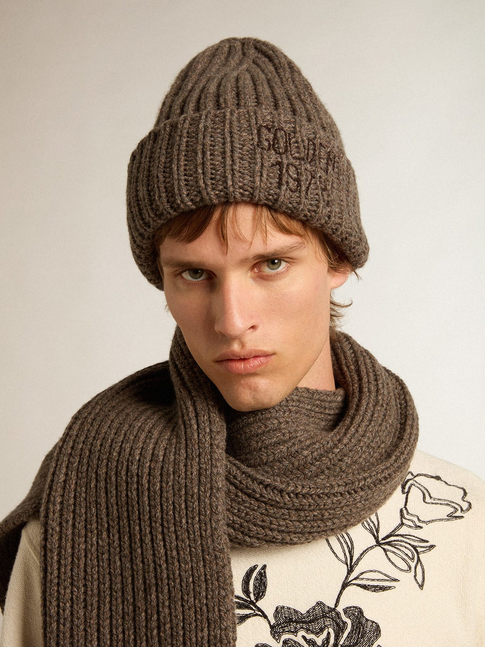 Journey Beanie Cashmere Blend Golden 1978 - Ash Brown